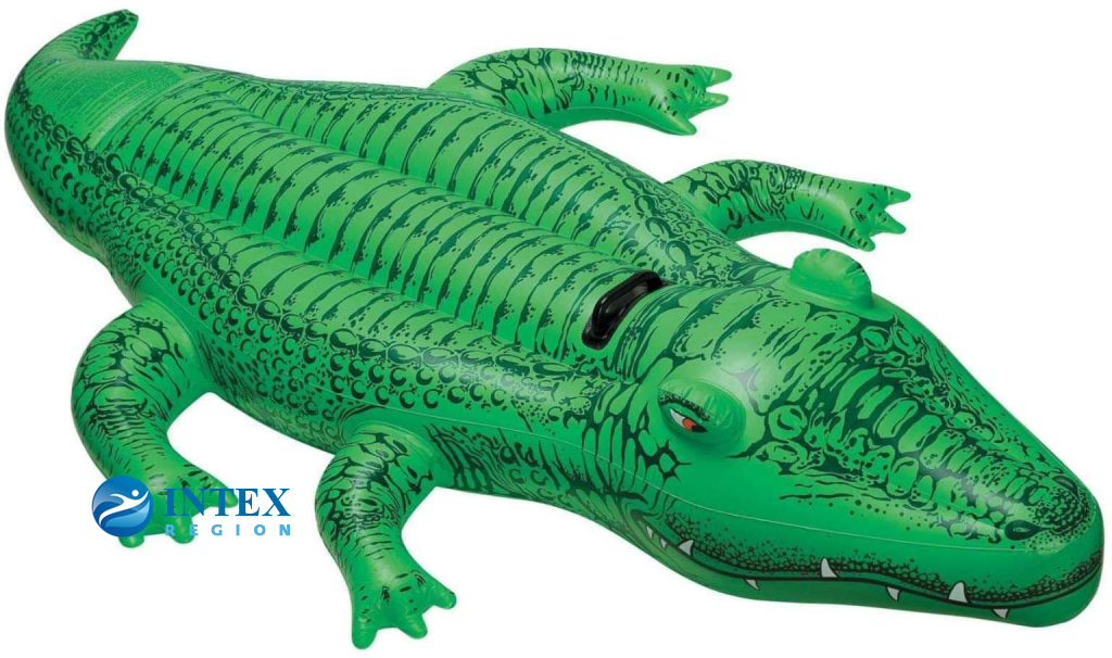 Надувная игрушка Крокодил с ручкой Intex арт.58546 168х86см, от 3 лет
